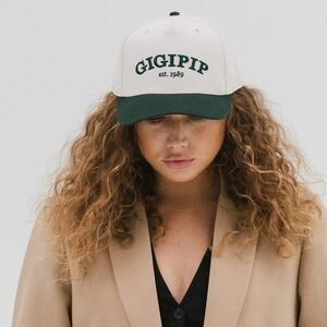 GIGI PIP Two-Tone Cream and Green Cap